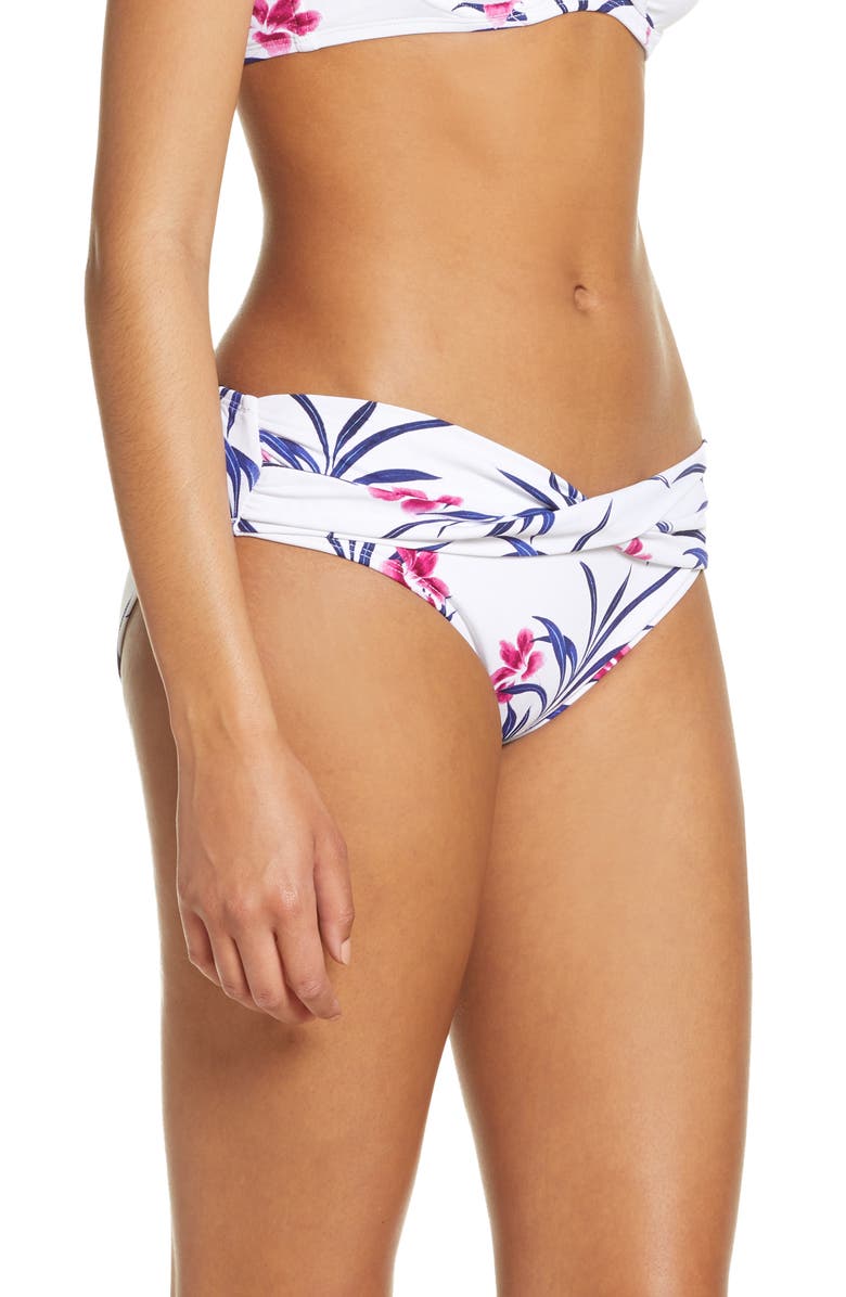 Tommy Bahama Oasis Blossoms High Waist Bikini Bottoms, Alternate, color, 