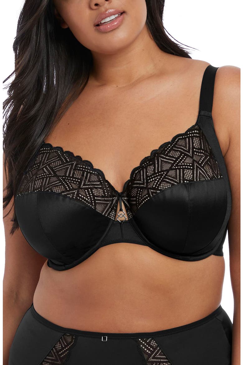 Lydia Full Figure Underwire Convertible Bra, Main, color, BLACK