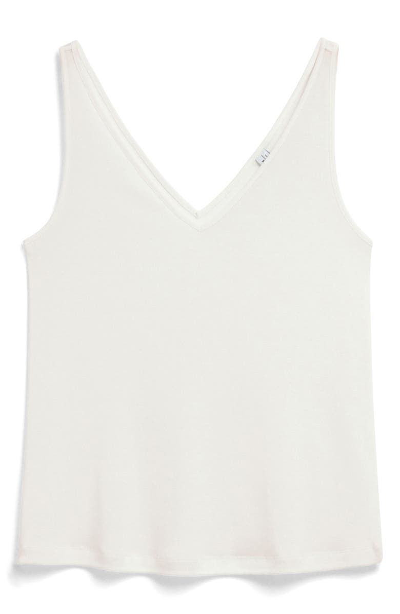 & Other Stories Double V-Neck Tank, Main, color, White