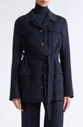 Lafayette 148 New York Camel Hair Belted Jacket