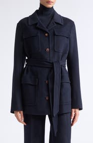 Lafayette 148 New York Camel Hair Belted Jacket