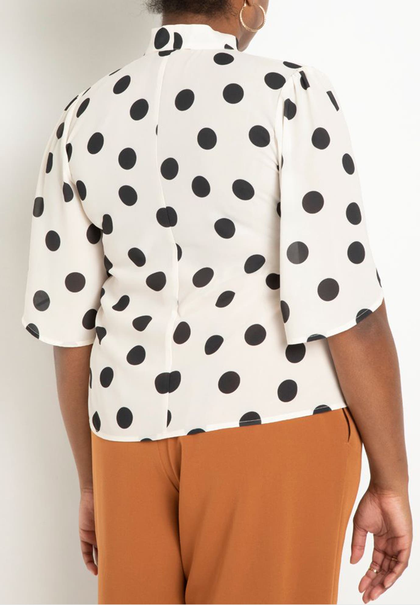 Bow Blouse With Flutter Sleeve - image 2