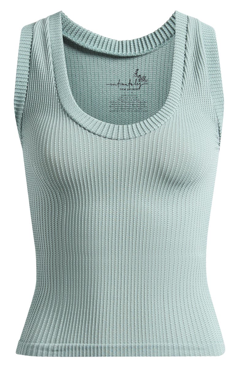 Free People Clean Slate Crop Tank, Alternate, color, Mineral Blue
