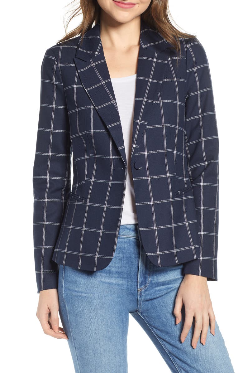 VERO MODA Windowpane Check Blazer, Main, color,