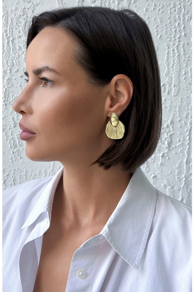Monique Drop Earrings, Alternate, color, GOLD