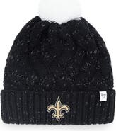 '47 Women's '47 Black New Orleans Saints Fiona Logo Cuffed Knit Hat with Pom