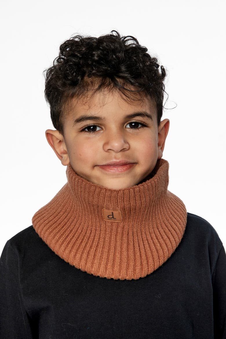 Winter Knit Fleece Lined Stretch Neckwarmer, Alternate, color, Taupe