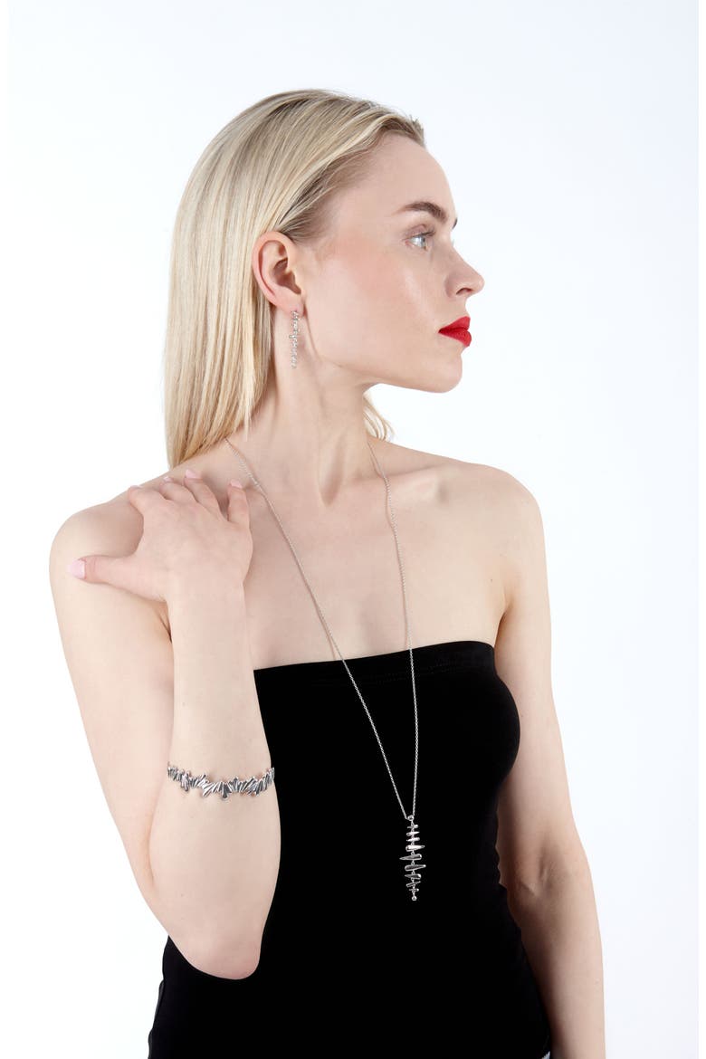 Shard Pendant 28/32", Alternate, color, Sterling Silver