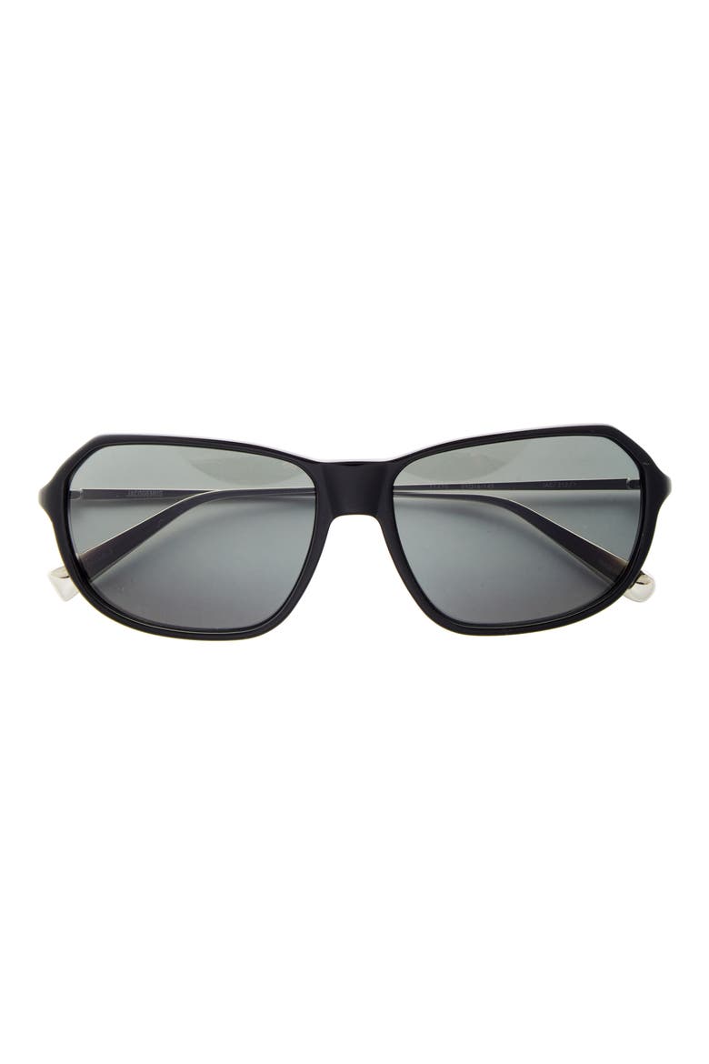 Les Lunettes 59mm Pilot Sunglasses, Main, color, BLACK/SILVER/GREY