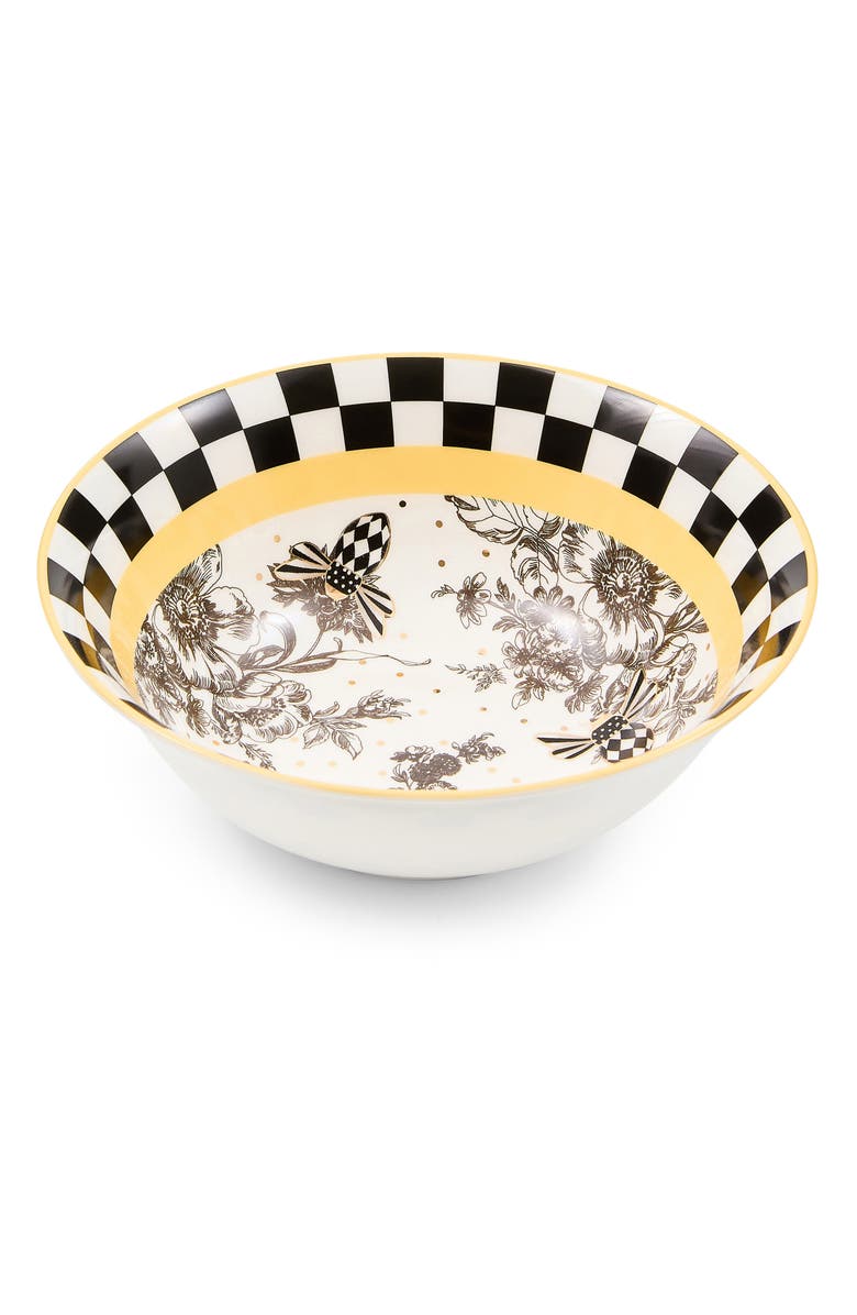 MACKENZIE CHILDS Bee Toile Bowl, Main, color, White