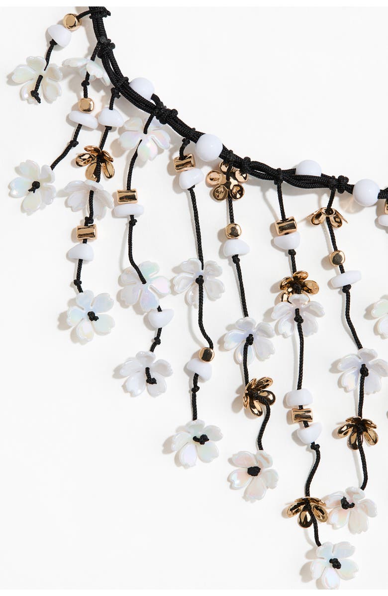 H&M Waterfall Cord Necklace, Alternate, color, Black