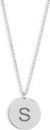 MESHMERISE Initial Disc Pendant Necklace