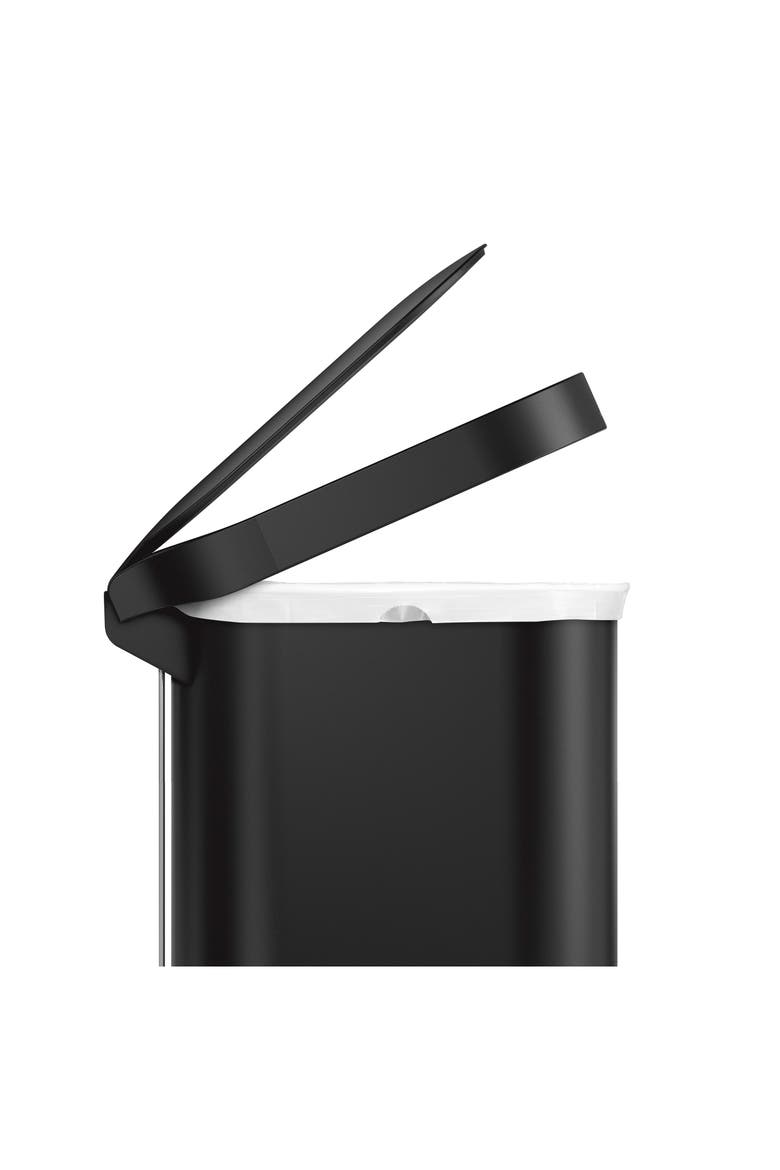 45L slim step can, Alternate, color, MATTE BLACK