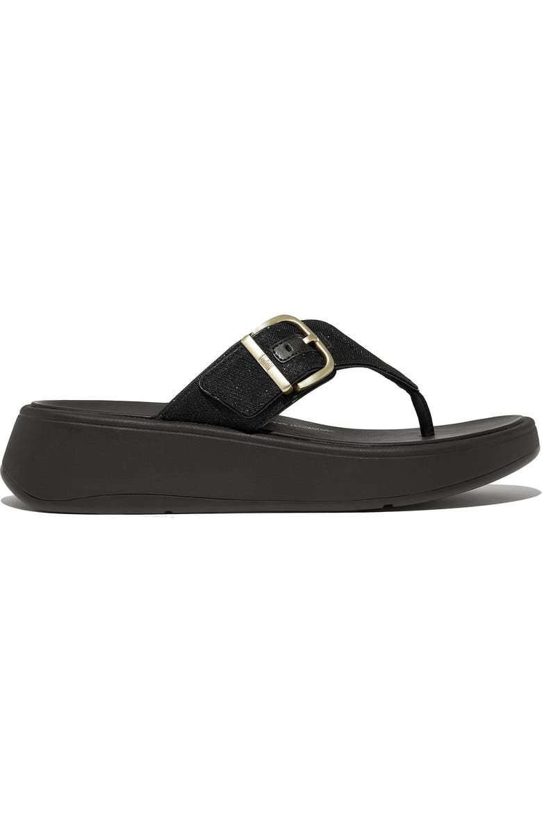 FitFlop F-Mode Buckle Shimmerlux Platform Wedge Flip Flop, Alternate, color,