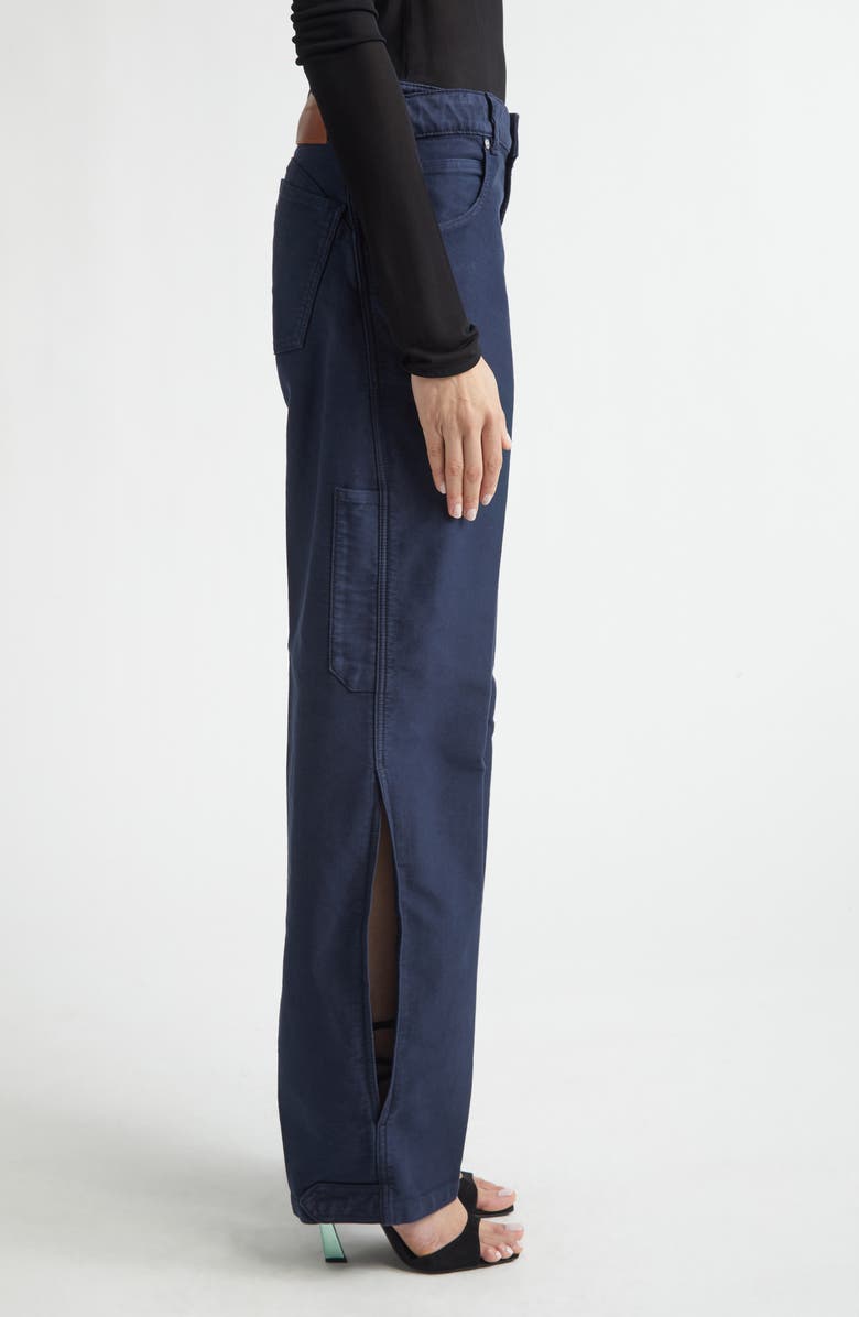Victoria Beckham Straight Leg Five-Pocket Pants, Alternate, color, Navy