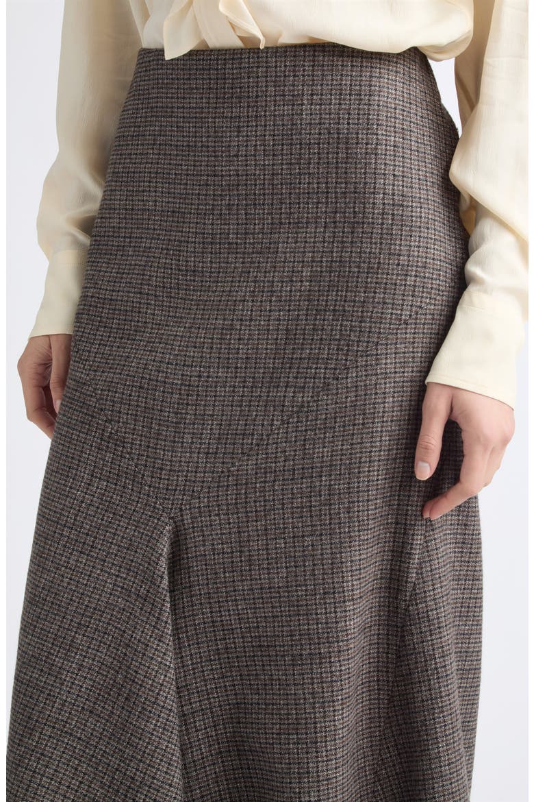 Check Wool Midi Skirt, Alternate, color, MULTI GRAY BASE