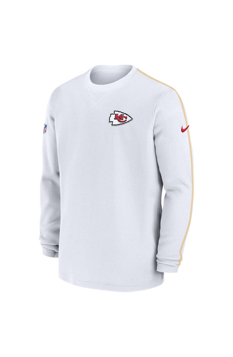 Nike Men's Nike Red Kansas City Chiefs 2024 Sideline Coaches Long Sleeve Top, Alternate, color, White
