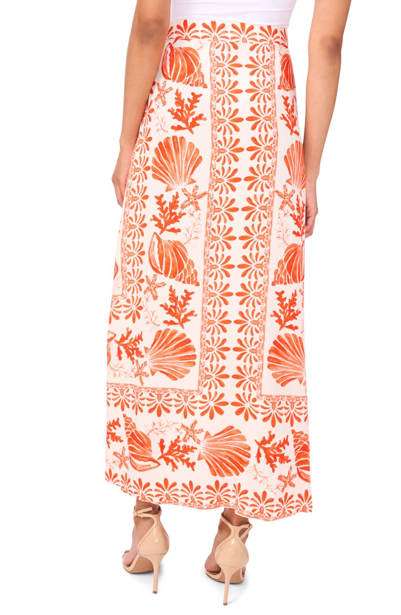 Vince Camuto Printed Maxi Skirt, Alternate, color, Raidant Red Shell Print