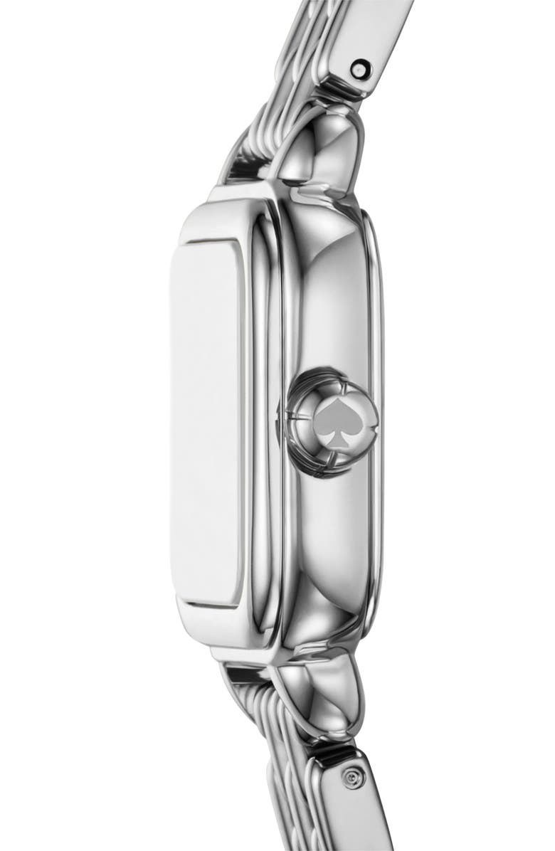 Kate Spade New York Gracie Square Bracelet Watch, 25mm, Alternate, color, Silver