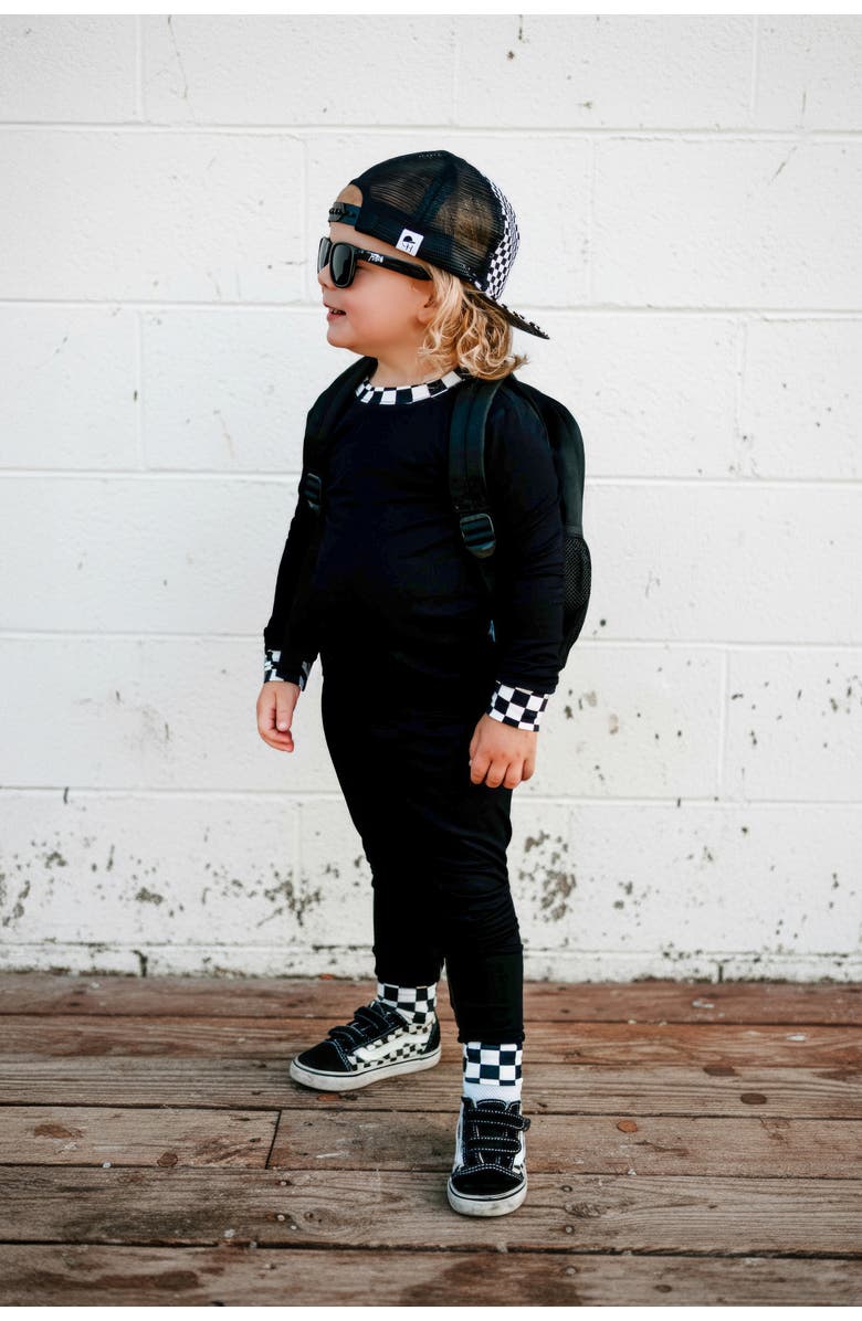 Fletch Checked Out 2 Piece Pajama Set, Alternate, color, Black White Checker