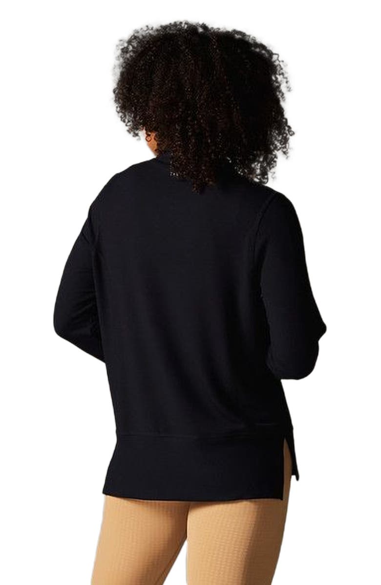 Tavi Cozy Funnel Neck Sweatshirt, Alternate, color, Ebony
