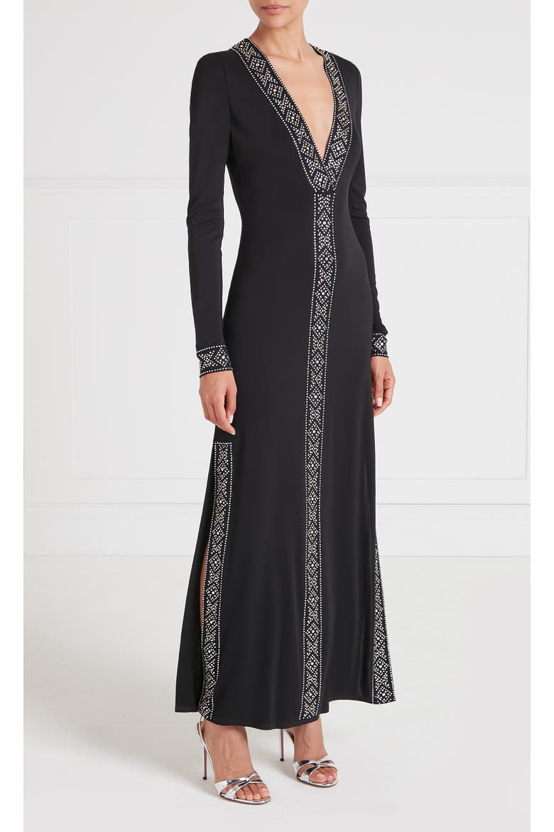 Gallantry V-Neck Dress, Alternate, color, Black