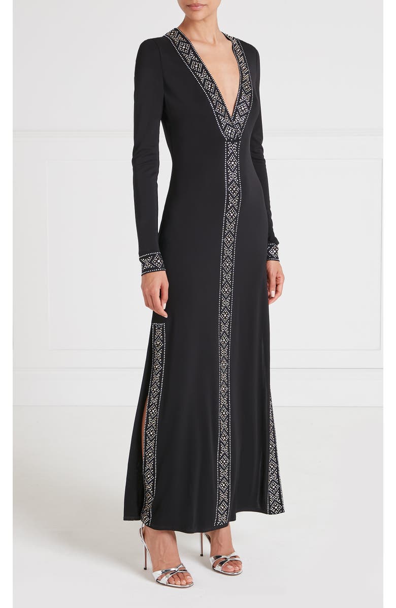Temperley London Gallantry V-Neck Dress, Alternate, color, Black