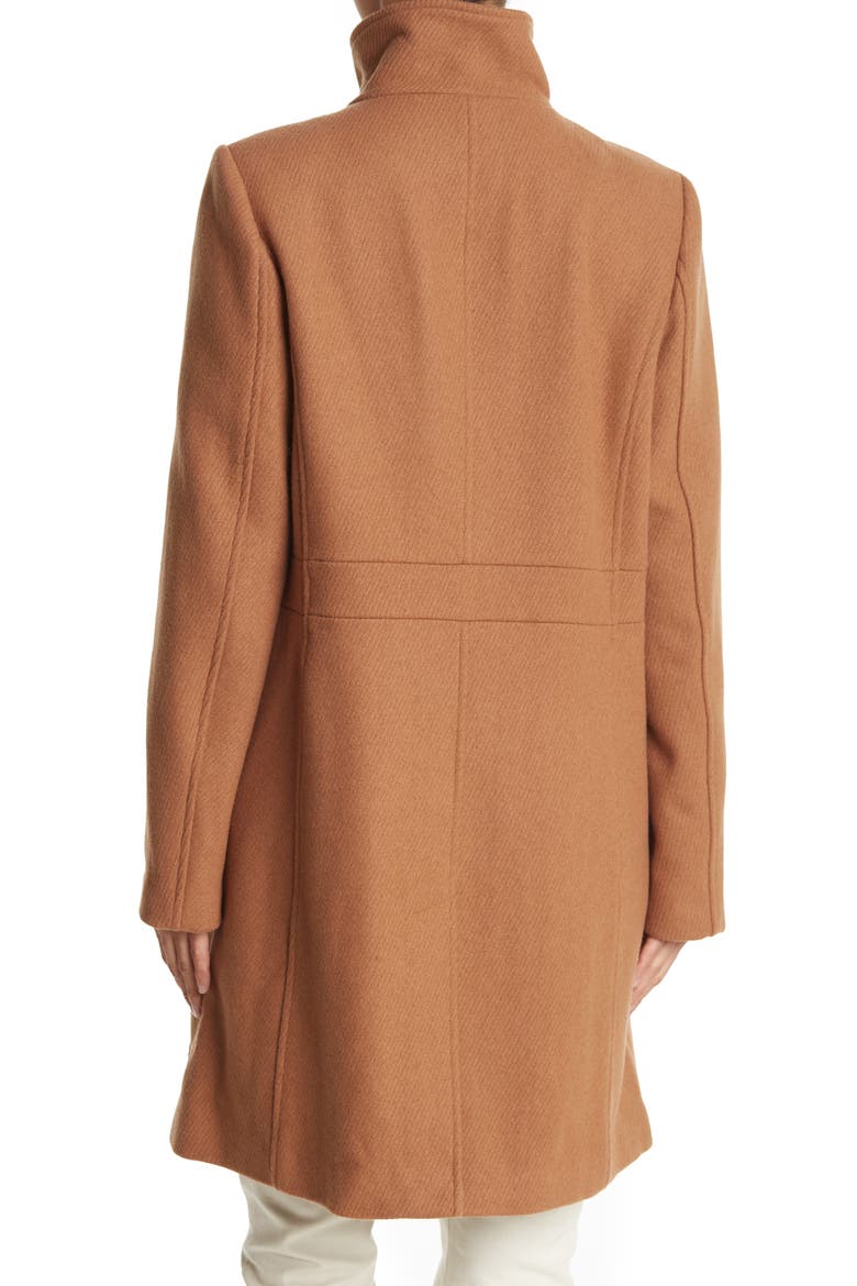 Wool Blend Twill Coat, Alternate, color, CAMEL