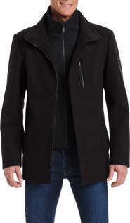 Vince Camuto Car Coat With Bib