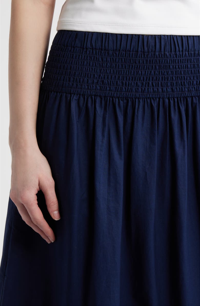 LOVE THE LABEL Nolan Embroidered Maxi Skirt, Alternate, color, Navy W White Embroidery