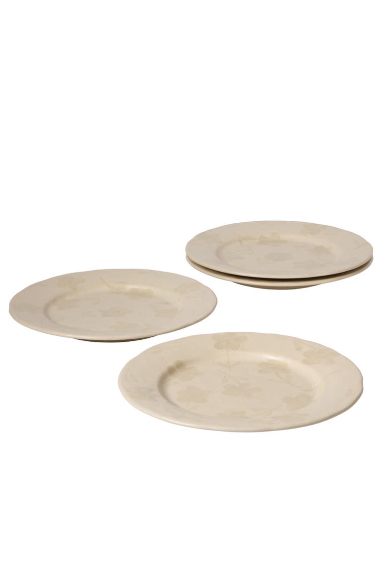 Porto Petals 10.8 Inch Dinner Plates Set of 4, Alternate, color, Lilly Cream