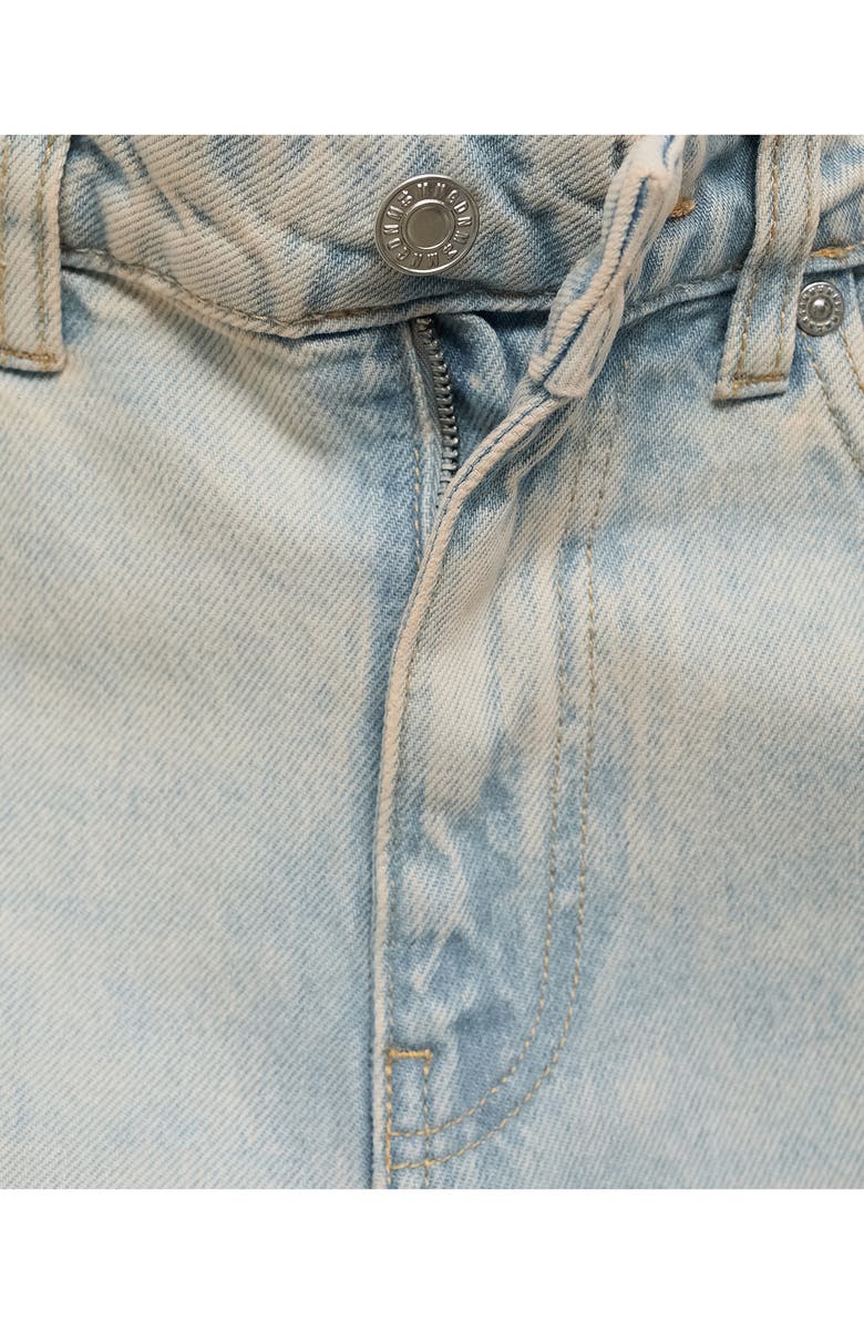 MANGO Raw Hem Crop Straight Leg Jeans, Alternate, color,