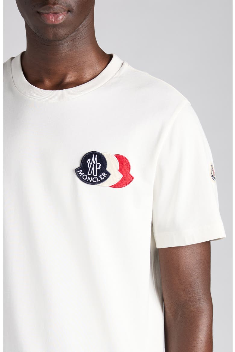 Logo Patch Cotton T-Shirt, Alternate, color, SILK WHITE