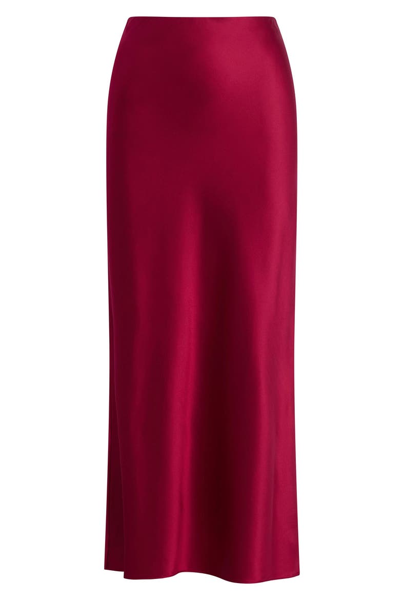 The Favorite Silk Blend Skirt, Alternate, color, CRANBERRY