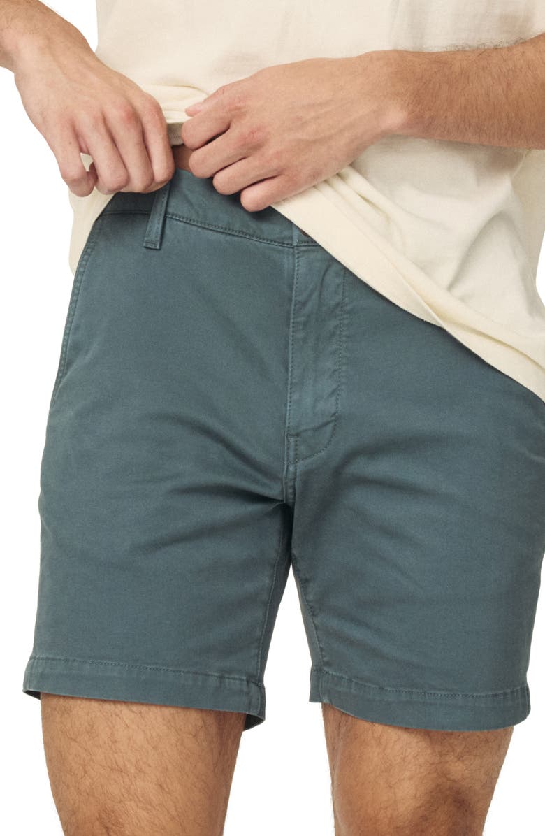 WARP+WEFT Flat Front Stretch Cotton Twill Chino Shorts, Alternate, color,