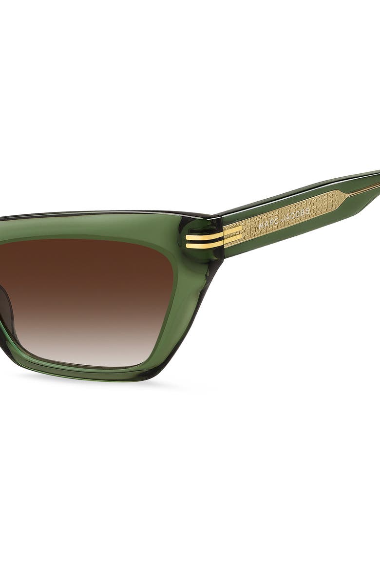 Marc Jacobs 54mm Gradient Rectangular Sunglasses, Alternate, color, Green/ Brown Sf