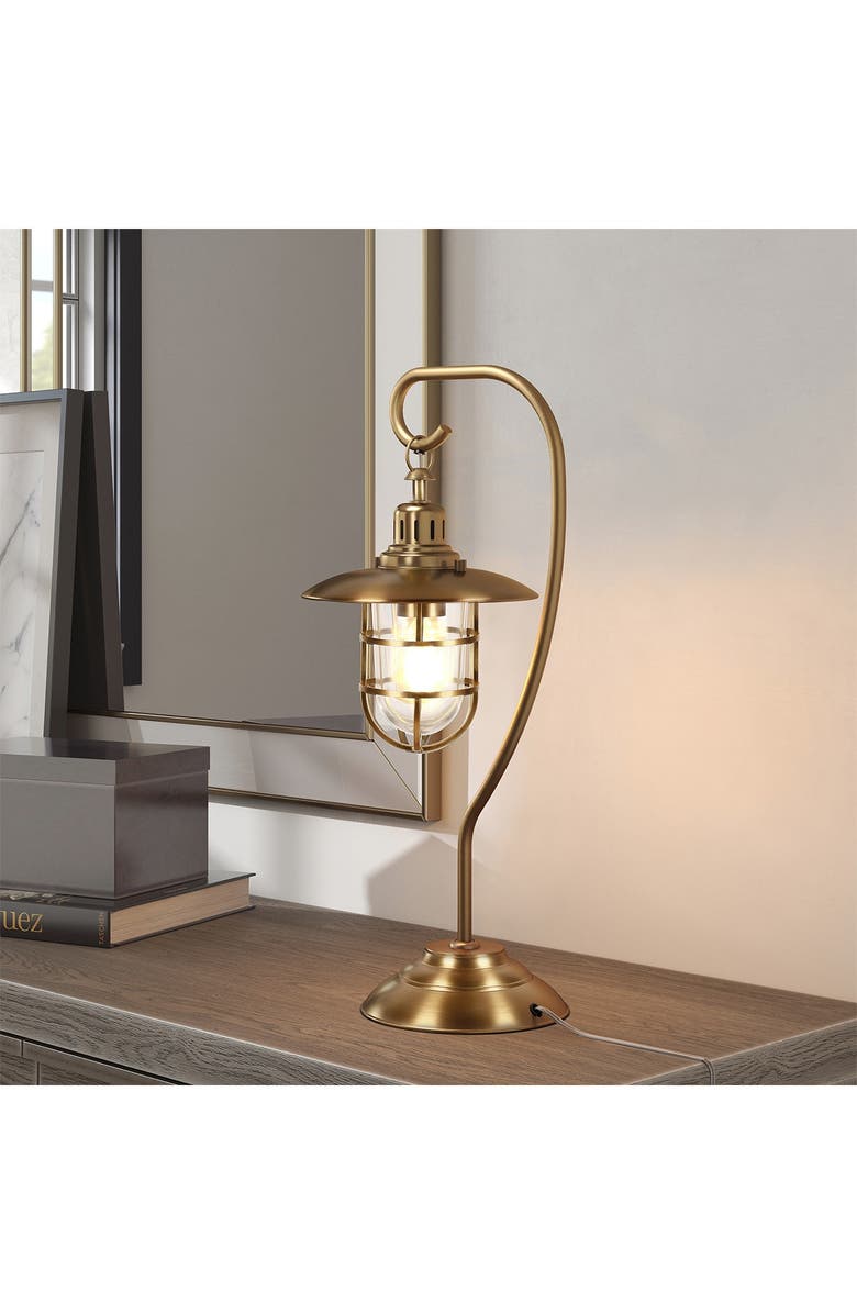 ADDISON AND LANE Bay Antique Brass Nautical Lantern Lamp, Alternate, color, 