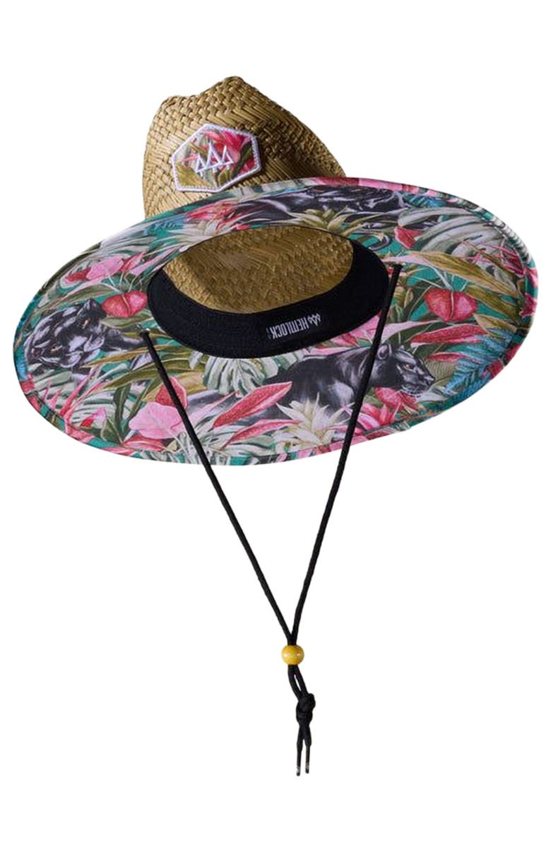 Hemlock Bombay Straw Lifeguard Hat, Alternate, color, Panther