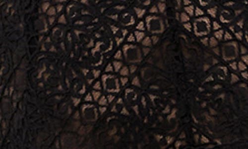 City Chic Gabriella Long Sleeve Lace Minidress In Black