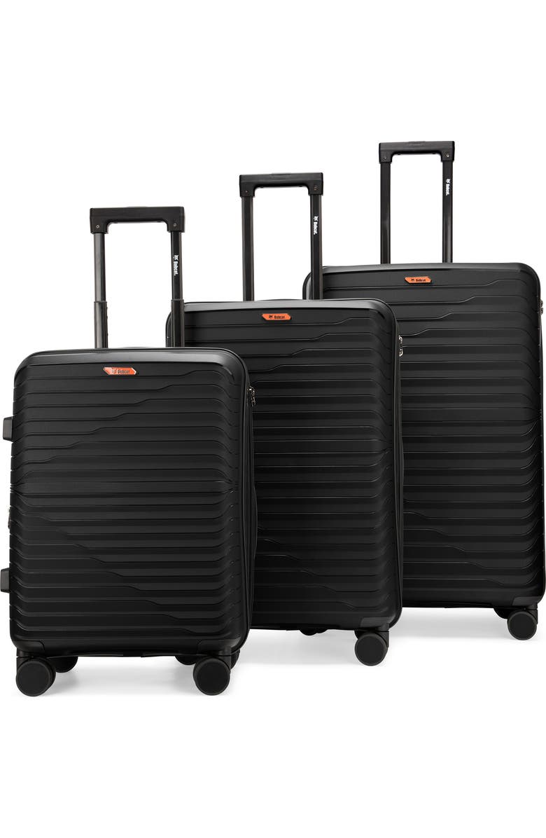 Bobcat Excavator 3 Piece Expandable Spinner Luggage Set with TSA Lock, Main, color, Black