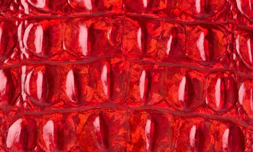 Brahmin Sophia Croc Embossed Leather Satchel In Red
