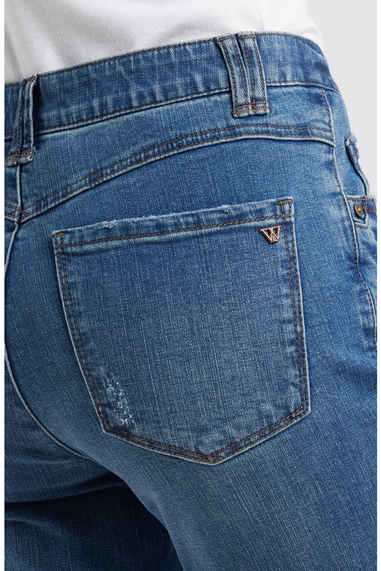 Tatum Frayed High Waist Ankle Bootcut Jeans, Alternate, color, MID BLUE ARTISANAL