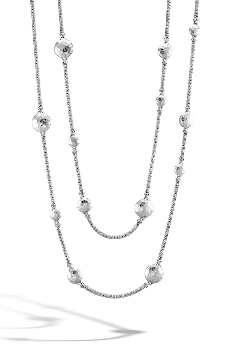 John Hardy Dot Hammered Station Necklace, Alternate, color, 