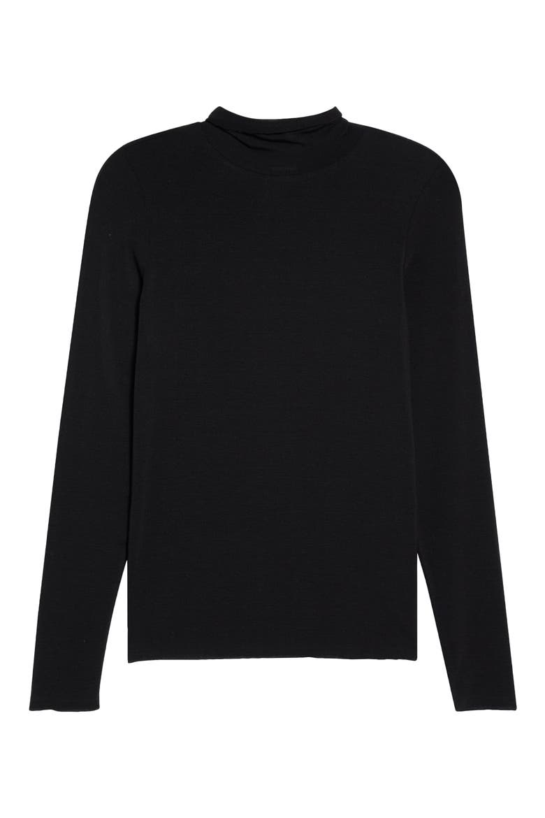 Luxe Layering Turtleneck Top, Alternate, color, BLACK