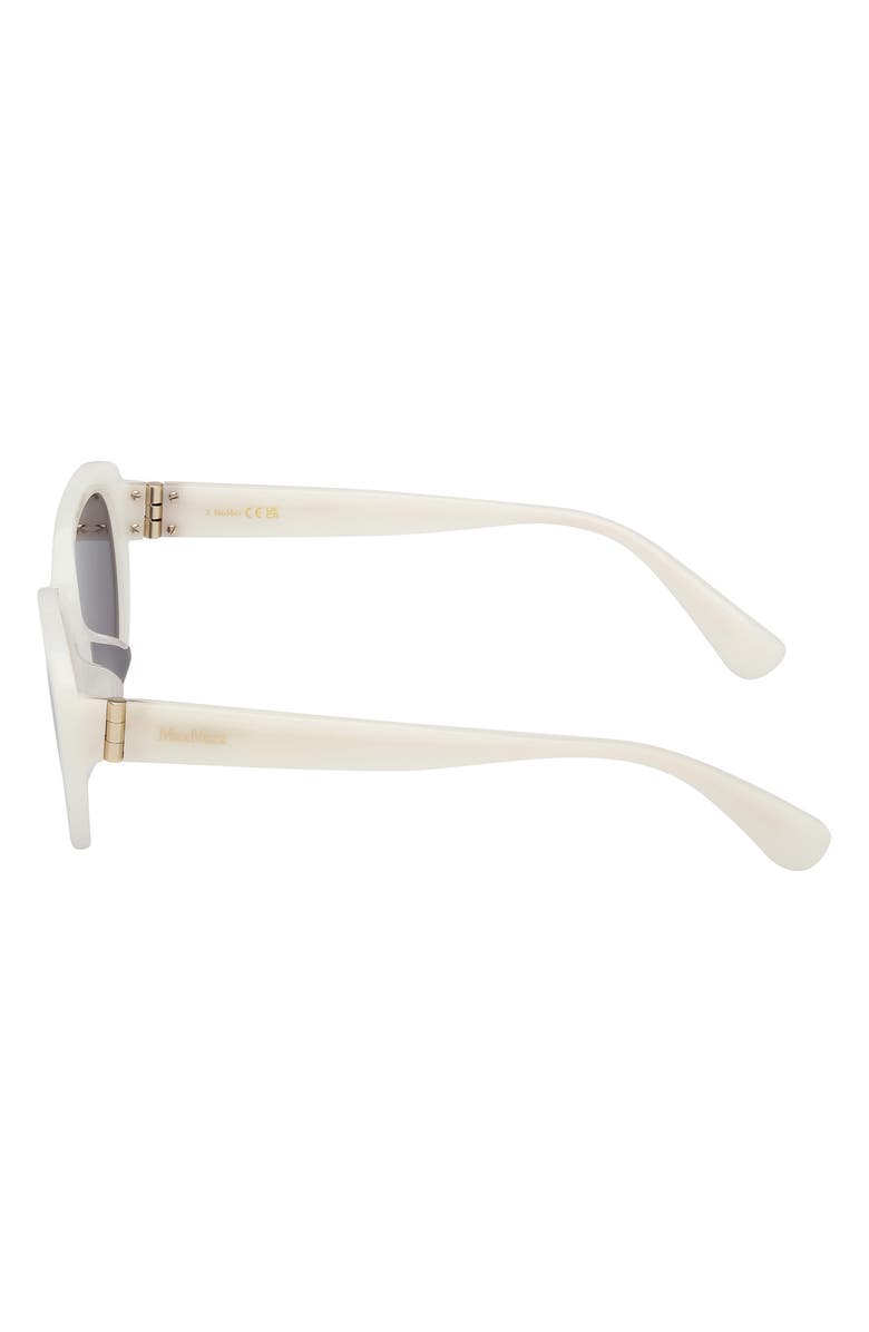 Max Mara 54mm Round Sunglasses, Alternate, color, White/Other / Smoke