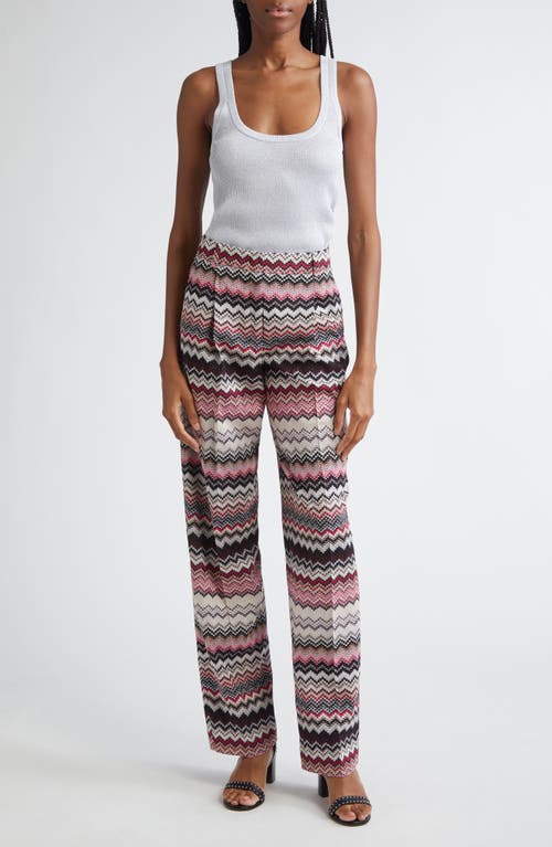 Missoni Zigzag Stripe Metallic Knit Pants