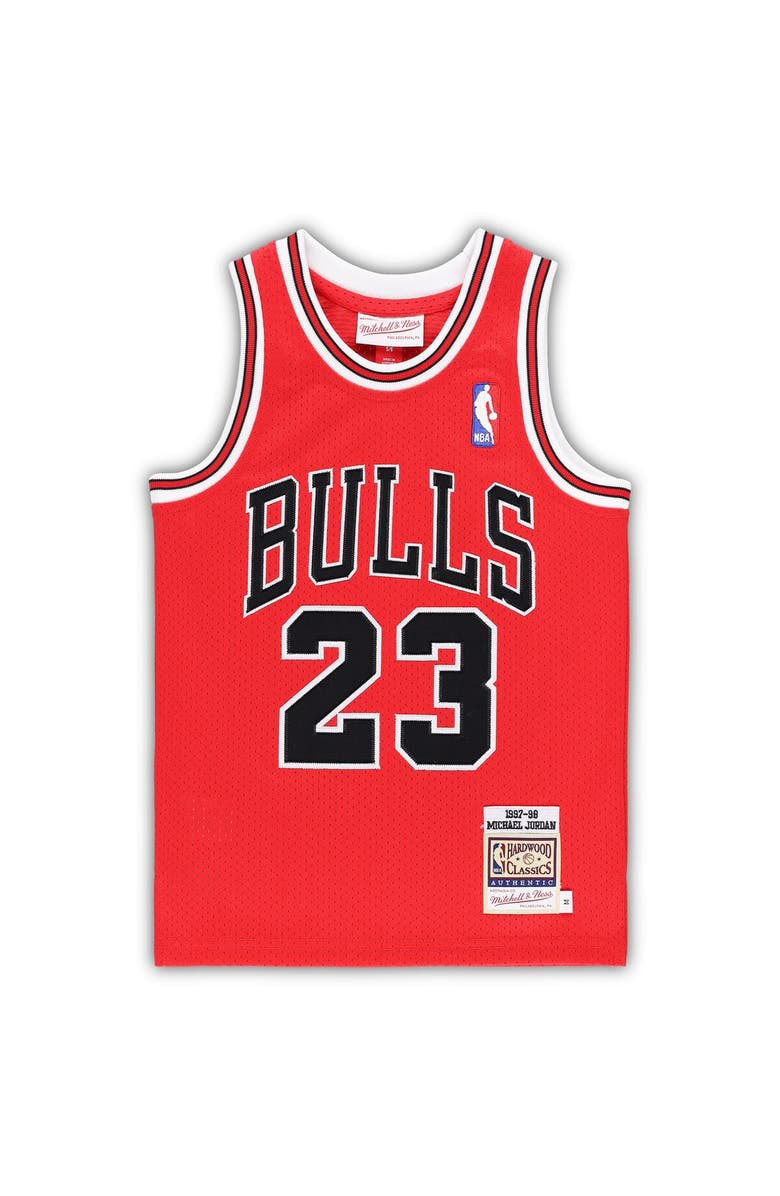 Mitchell & Ness Preschool Mitchell & Ness Michael Jordan Red Chicago Bulls 1997/98 Hardwood Classics Authentic Jersey, Alternate, color, Red