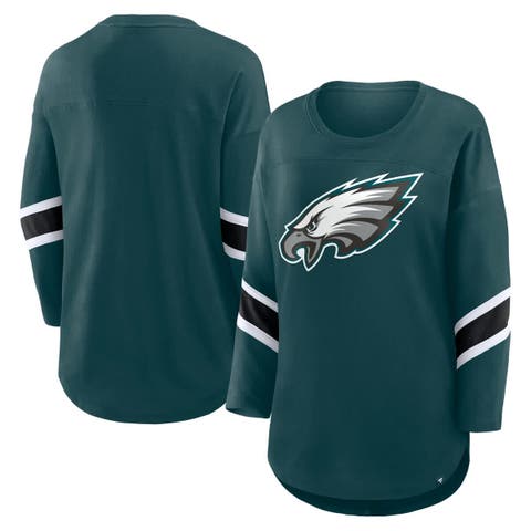 Women's Fanatics Green Philadelphia Eagles Plus Size Redzone 3/4-Sleeve Scoop Neck T-Shirt