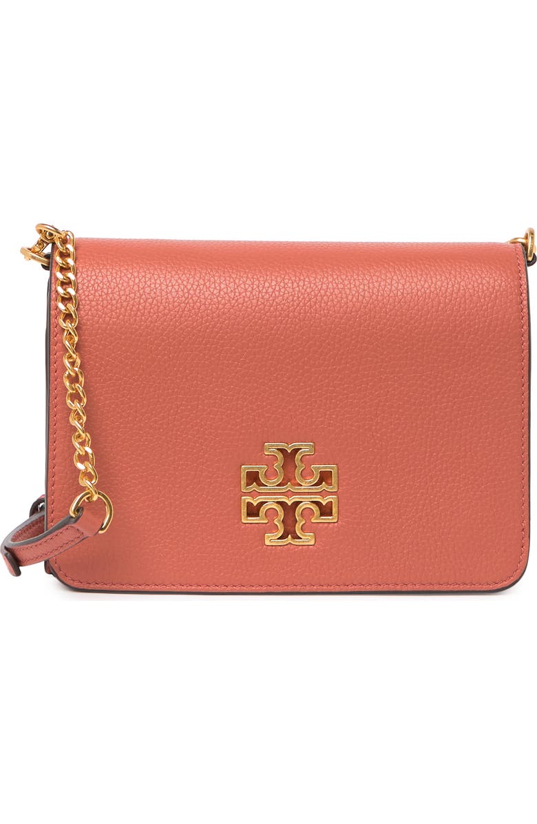 Tory Burch Britten Combo Leather Crossbody Bag, Main, color,