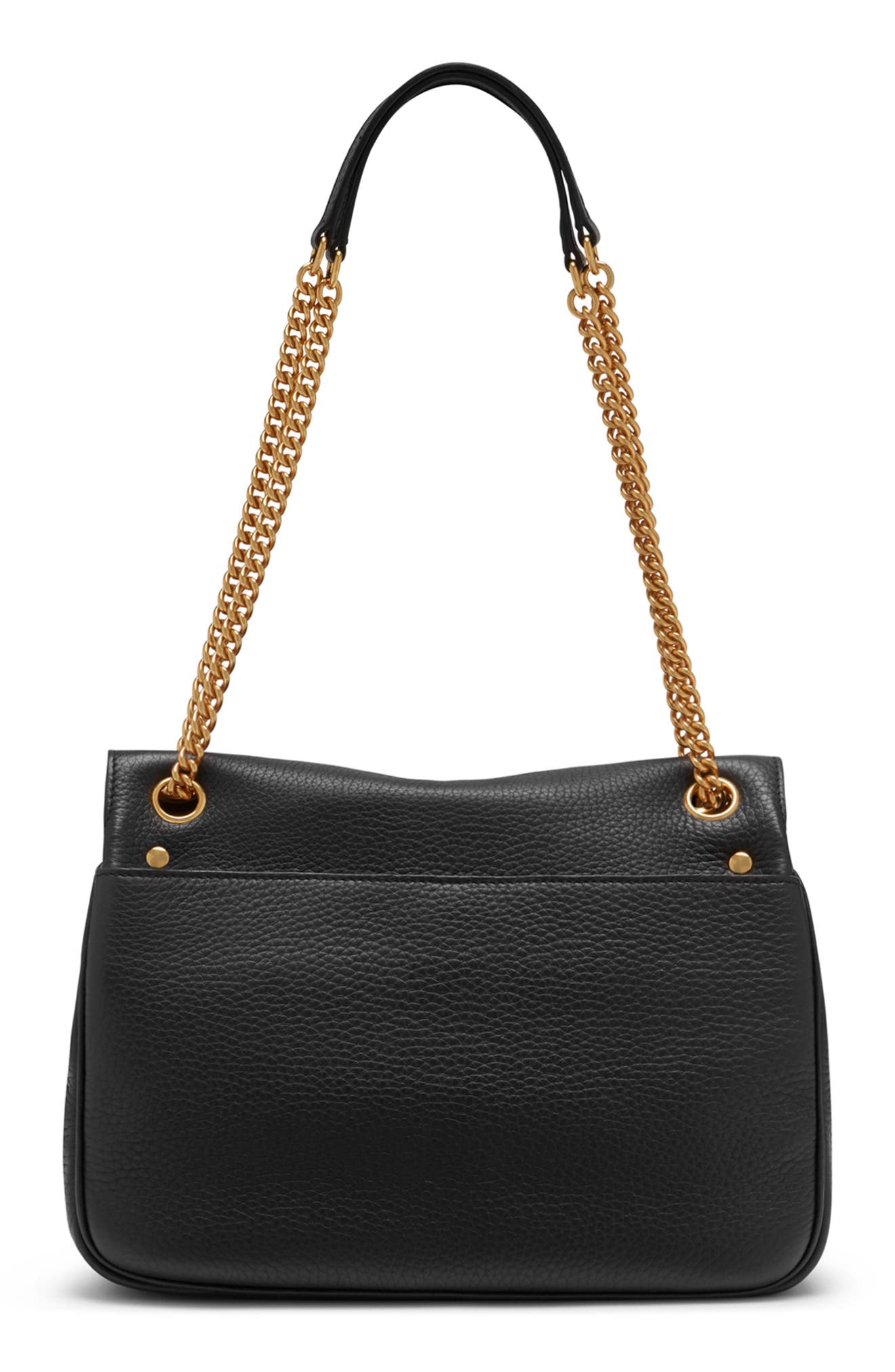 Darley Leather Convertible Shoulder Bag, Alternate, color, BLACK